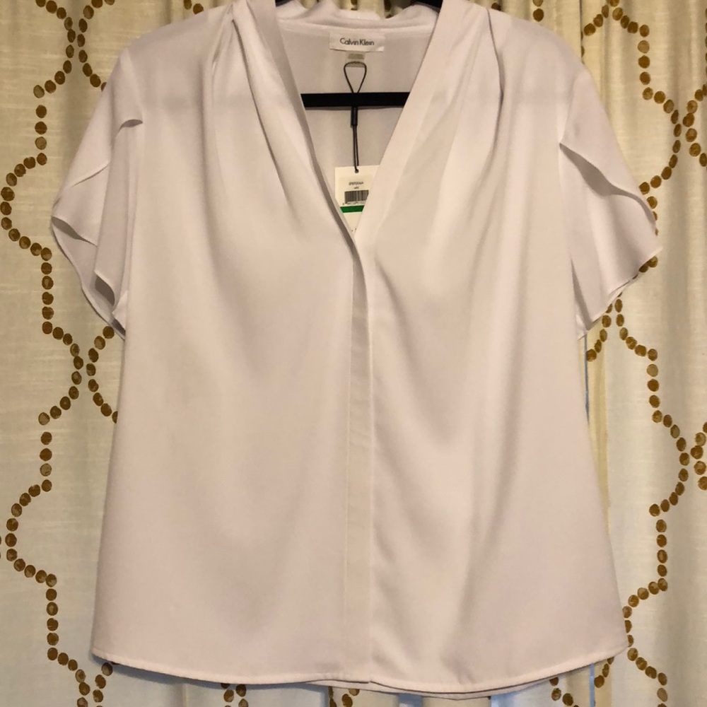 Calvin Klein white blouse NWT!